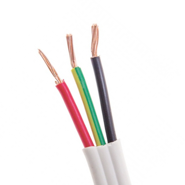 350/500V 450/750V Copper Solid Conductor PVC Insulation House Building Flat Wire